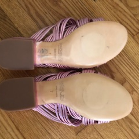 Rachel Zoe Wren Pink Metallic Slides - Picture 6 of 7